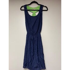 Lilly Pulitzer Navy Blue Sequin Neckline Racerback Dress Size S